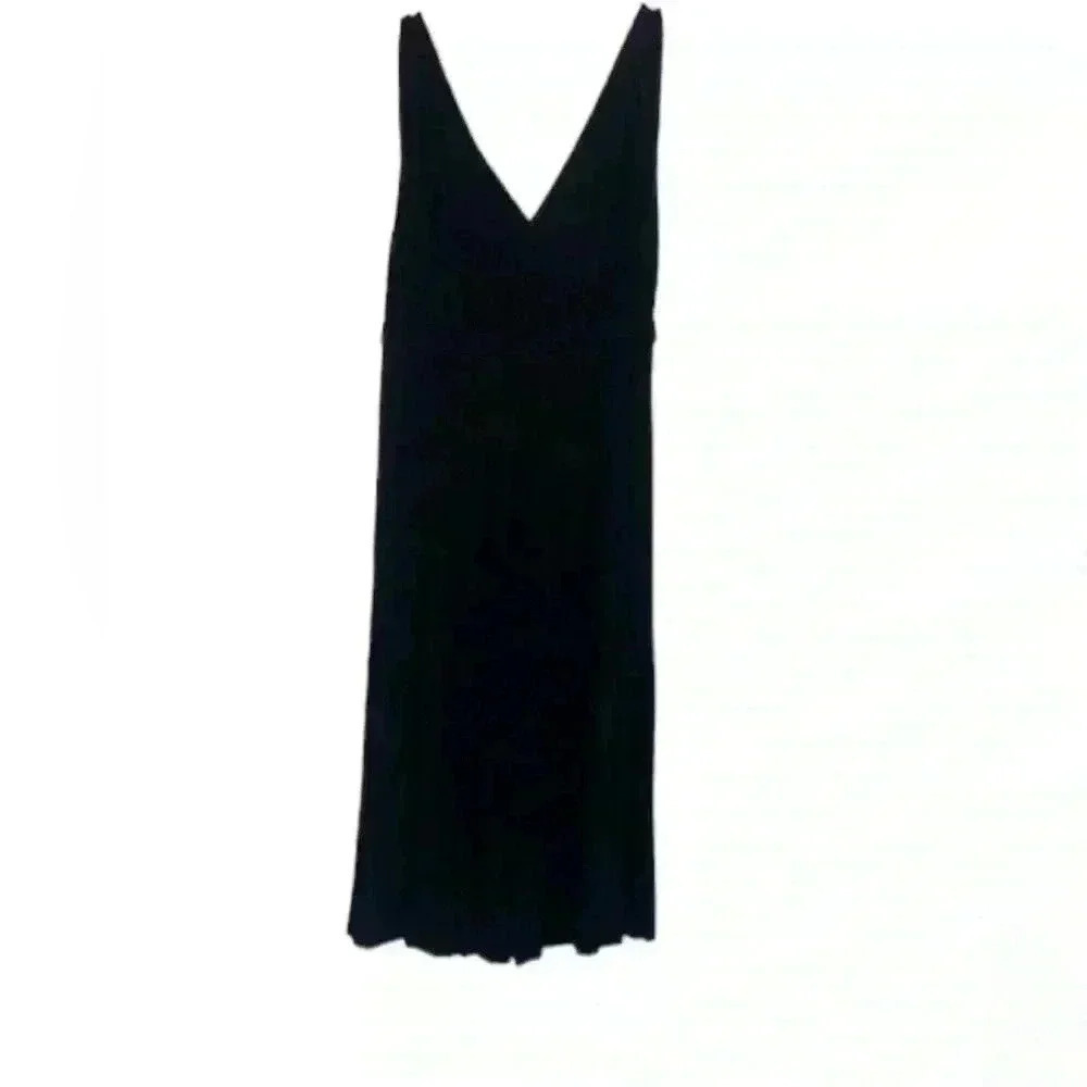 Miss Selfridge ASOS sleeveless black keyhole wide leg cropped jumpsuit us 10
